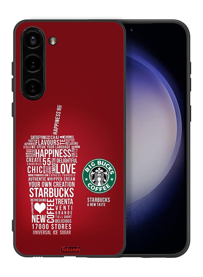 Tolwak Samsung Galaxy S23 5G Protective Case Cover Coffee Sticker - Image 2