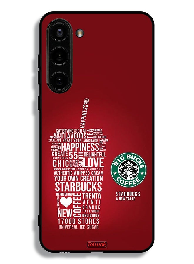 Tolwak Samsung Galaxy S23 5G Protective Case Cover Coffee Sticker - Image 3