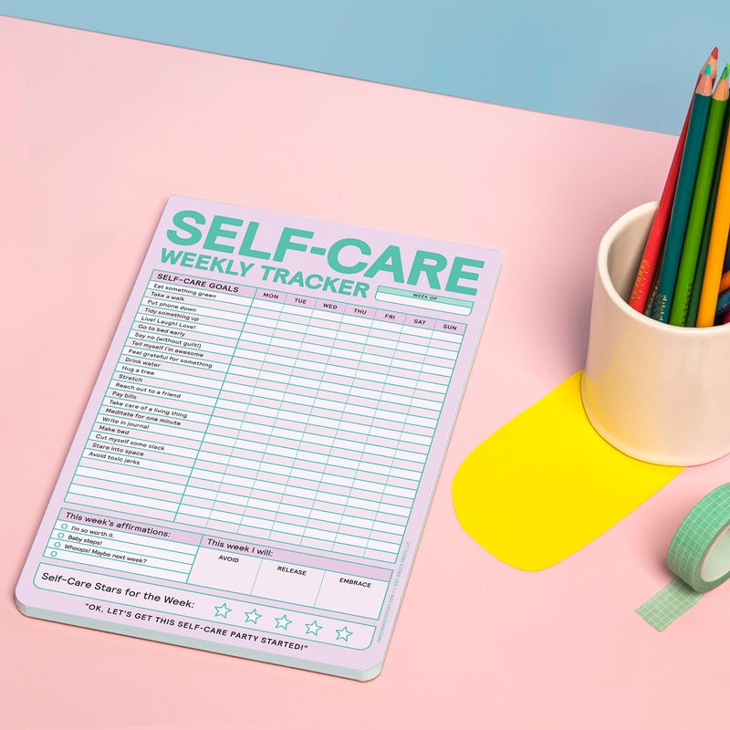 Knock Knock Self-Care Weekly Tracker Pad, Step-by-Step Self-Care Checklist Note Pad (Pastel Version), 6 x 9-inches - Image 4