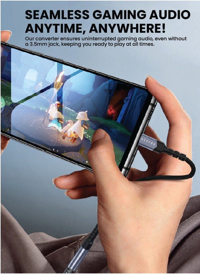 Seeken SEEKEN USB C to 3.5mm Converter | Braided Cable | Anti Bending | Premium Design | High-Quality.  - Image 4