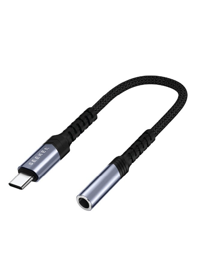 Seeken SEEKEN USB C to 3.5mm Converter | Braided Cable | Anti Bending | Premium Design | High-Quality.  - Image 1