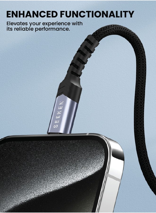 Seeken SEEKEN USB C to 3.5mm Converter | Braided Cable | Anti Bending | Premium Design | High-Quality.  - Image 2