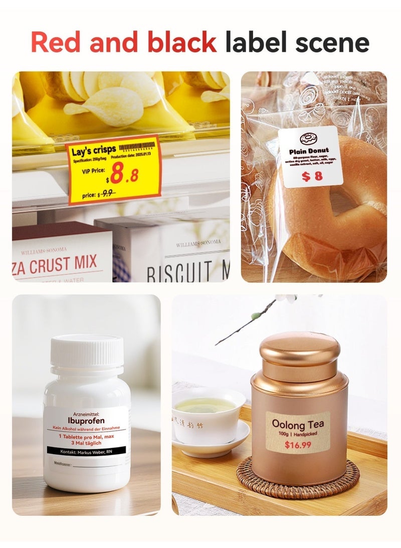 نيمبوت آلة صنع الملصقات NIIMBOT B1 Pro مع لفة ملصقات واحدة، طابعة ملصقات حرارية عالية الدقة 300DPI بتقنية البلوتوث لتنظيم المنزل والمكتب والمشاريع الصغيرة، مناسبة للأعمال اليدوية ودفاتر القصاصات والصور والملاحظات، باللون الأخضر - Image 3