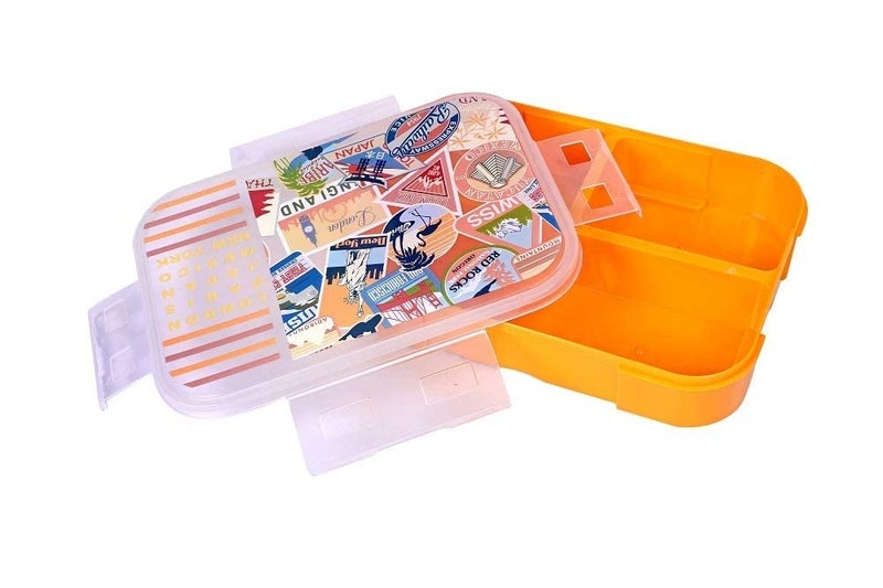 Param Kids Lunch Box with 3 Compartments, Food Storage Lunch Container Safe for Kids (Blue) - Image 5