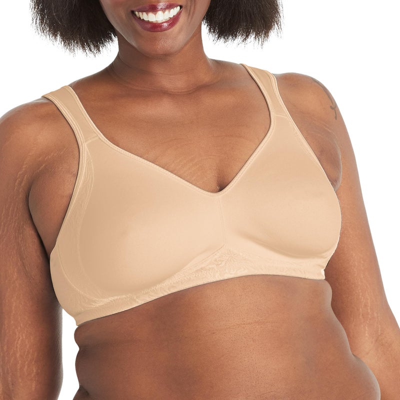 playtex PLAYTEX Womens 18 Hour Side & Back Smoothing Wireless Bra, Cool Comfort Wire-free Single Or 2-pack Bras, Nude, 36B US  - Image 1