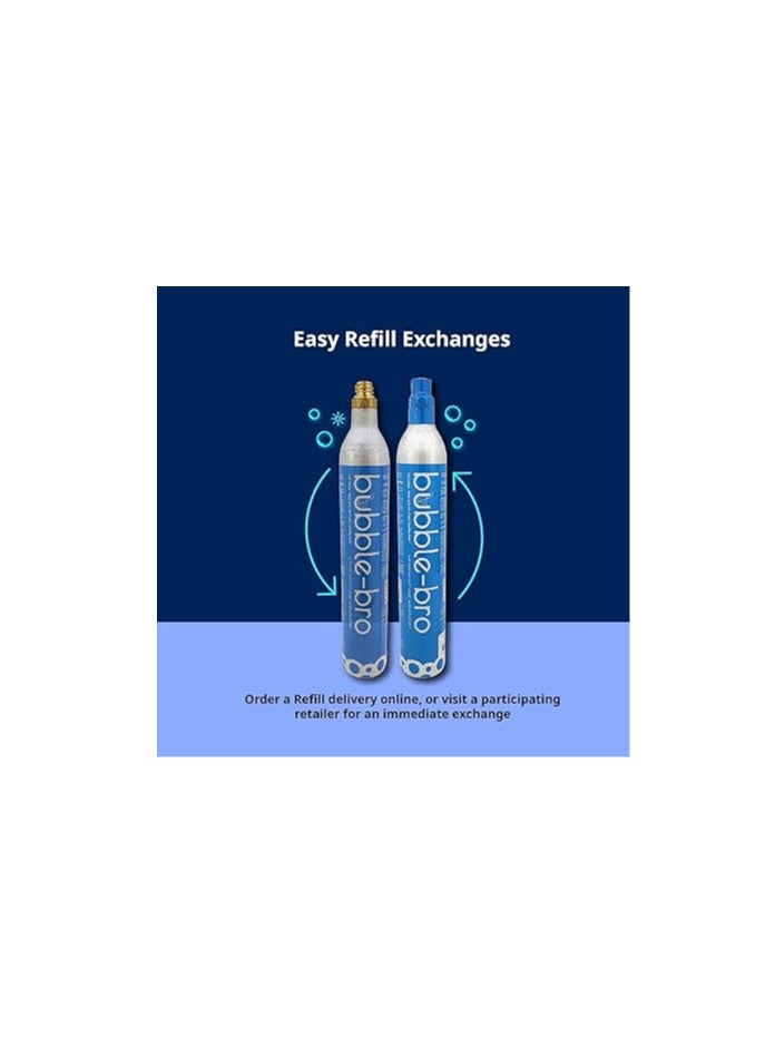 bubble-bro 60L CO2 Cylinder [2-PACK], compatible with bubble-bro, Drinkmate, Sodastream, aarke and other soda makers - Image 3