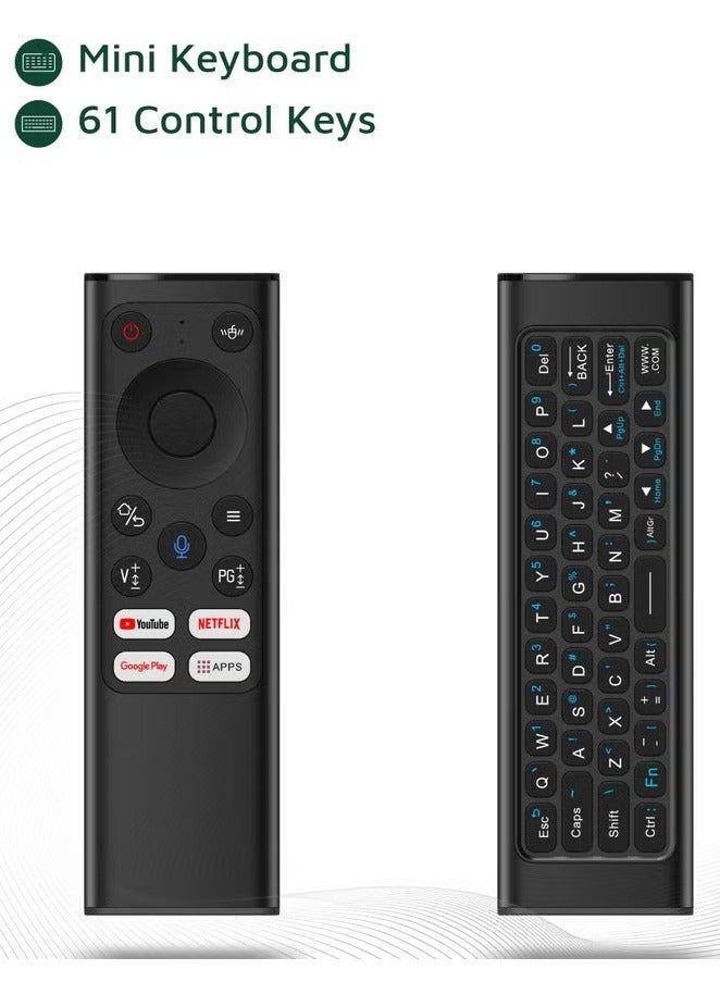 TV 2.4G Air Mouse Keyboard Remote Control, 6-Axis Learning, Motion for Voice Remote Control - Image 5