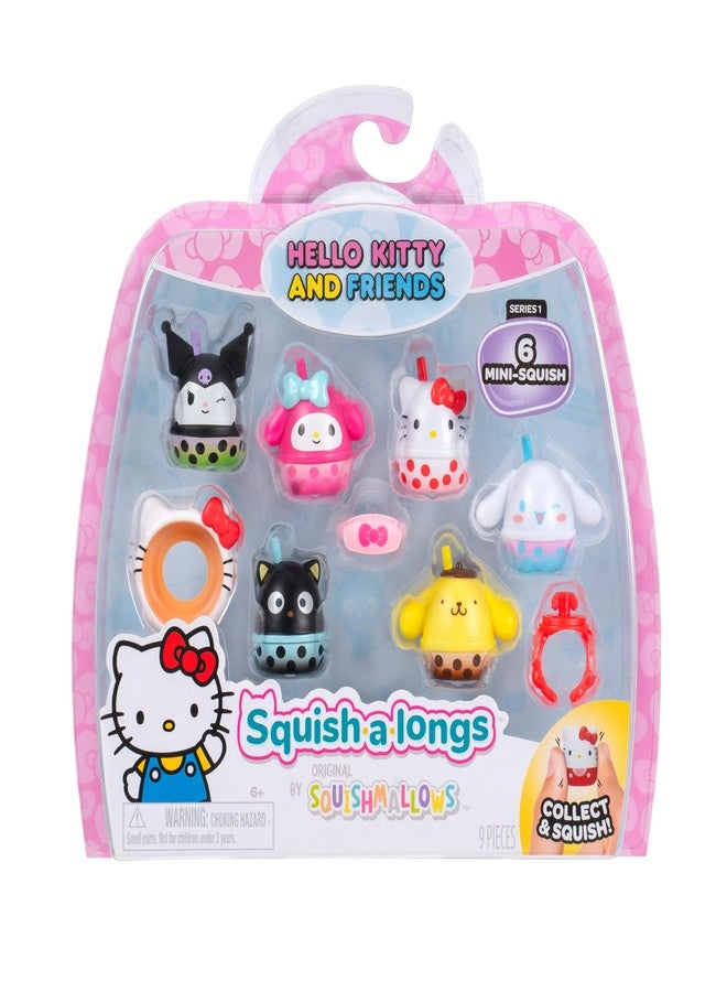 Squish-a-longs Hello Kitty and Friends Boba Mini-Squish + Accessory 6-Pack - Image 1