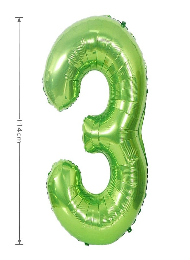 YPSelected 40 Inch Large Foil Helium Number Balloon Birthday Wedding Party 0-9 (Green, 3) - Image 3