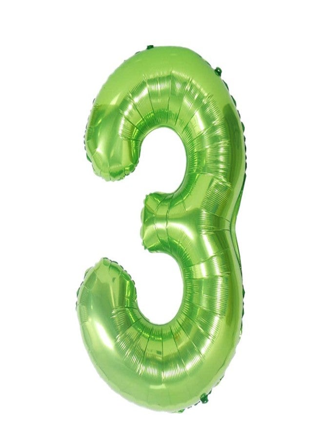 YPSelected 40 Inch Large Foil Helium Number Balloon Birthday Wedding Party 0-9 (Green, 3) - Image 4