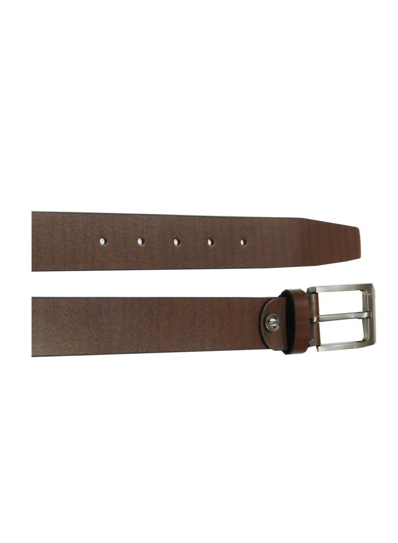 ليفراي حزام جلد طبيعي بني غامق وعصري للرجال - Image 5