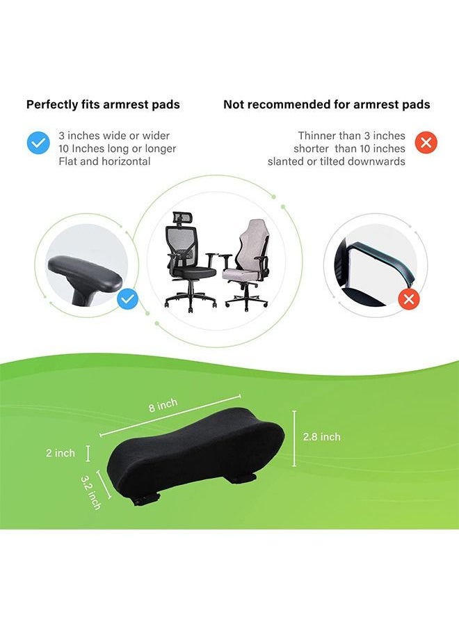 Arabest - Chair Armrest Pads, Widen & Thicken Ergonomic Chair Arm Pads with Memory Foam for Office Chairs, Gaming Chair - for Elbows and Forearms Pressure Relief (Memory Foam) - Image 1