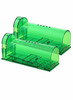 SYOSI Humane Mouse Traps Catch and Release Indoor, Outdoor - Easy Set Durable Traps, Safe for Children, Pets and Humans - Instantly Remove Unwanted Vermin from Your Home 2 Pcs  - Image 1