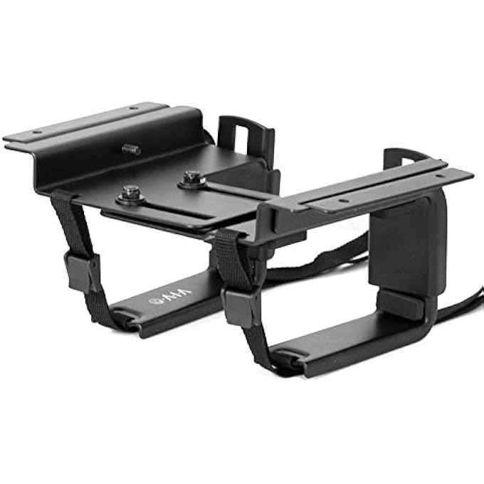 UNIVERSAL UPS & MINI PC UNDER DESK AND WALL MOUNT UNINTERRUPTIBLE POWER SUPPLY AND MINI ITX AND SFF COMPUTER ADJUSTABLE BRACKET HOLDER BLACK (MOUNT-UPS01) - Image 1