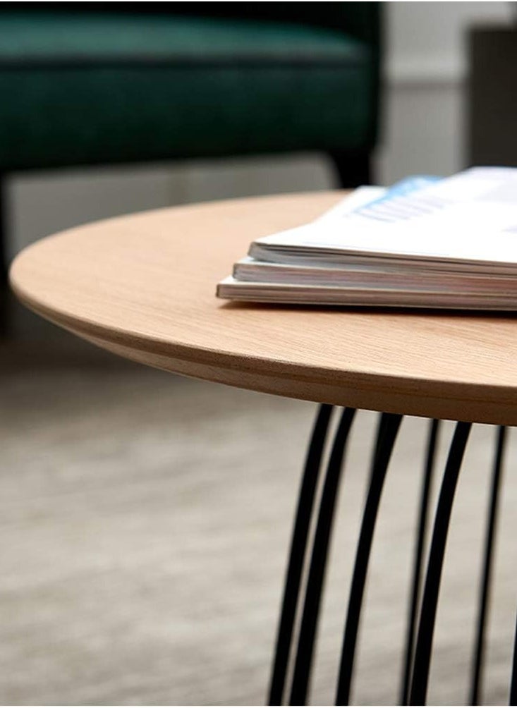 Neo Front Neo Front Coffee Table Set Wood Top and Curved Metal legs Brown, 150x45cm OP-T83  - Image 3