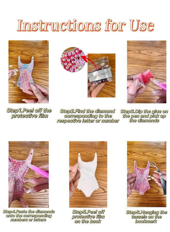 CuddleJunk Singer Diamond Painting Bookmarks, 4 PCS Tour Concert Outfit Inspired Diamond Art Bookmark, Sparkles Bodysuit Leotard Touring Musical Gift for Fans - Image 3