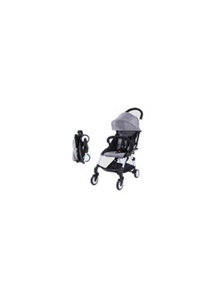 Baby Stroller Extra Wide Single Hand Fold 360° Rotating Wheels Seat Grey
