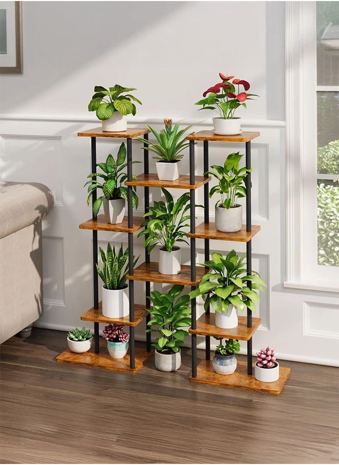 LEDIN Plant Stand Indoor Corner Tiered Metal Plant Organizer 6 Tier 10 Pot  - Image 4