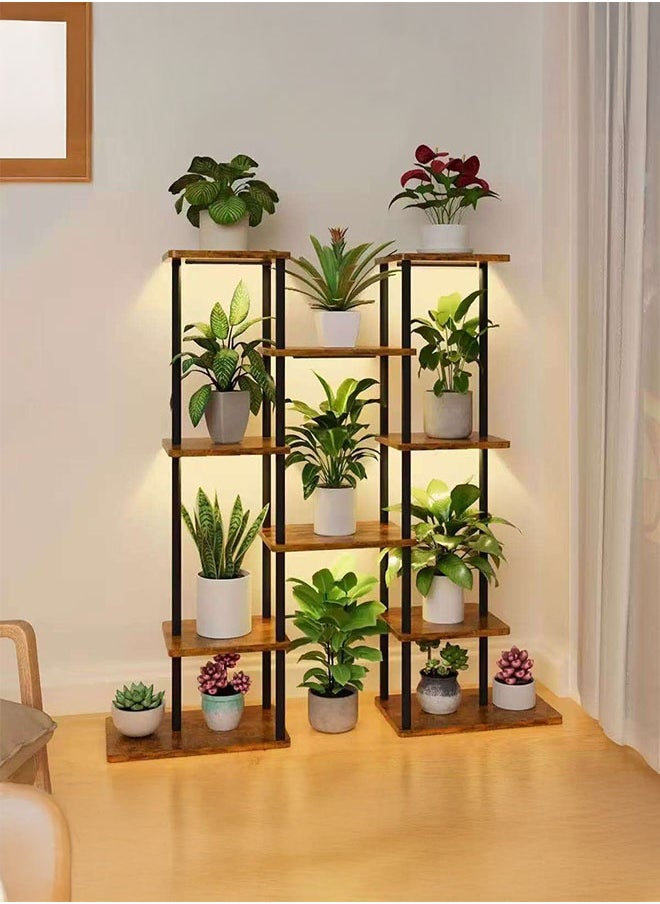 LEDIN Plant Stand Indoor Corner Tiered Metal Plant Organizer 6 Tier 10 Pot  - Image 2