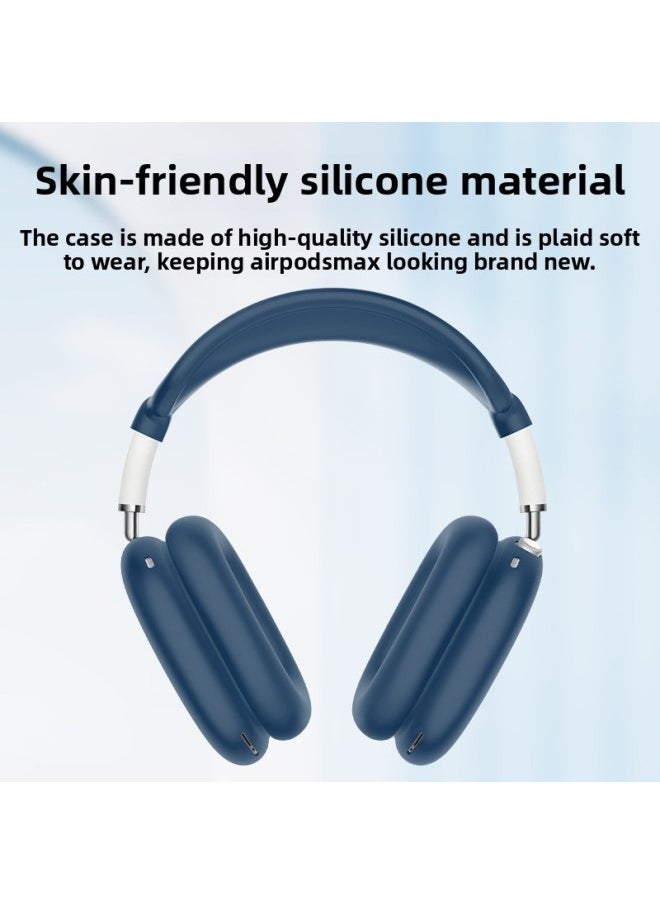 Generic - [four-piece Set] Suitable For Apple Airpods Max Head-mounted Bluetooth Headset Silicone Protective Cover Soft-Specifications:White Silicone Four-piece Set - Image 1