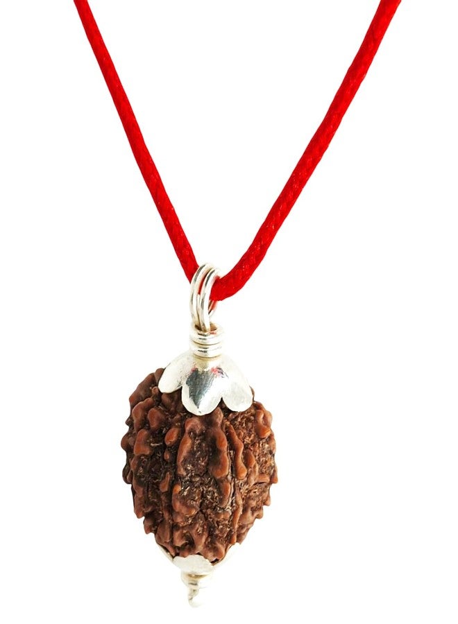 SENDAN 925 Sterling Silver Rudraksha Pendant | 7 Mukhi Nepali Rudraksha Pendant - Image 1