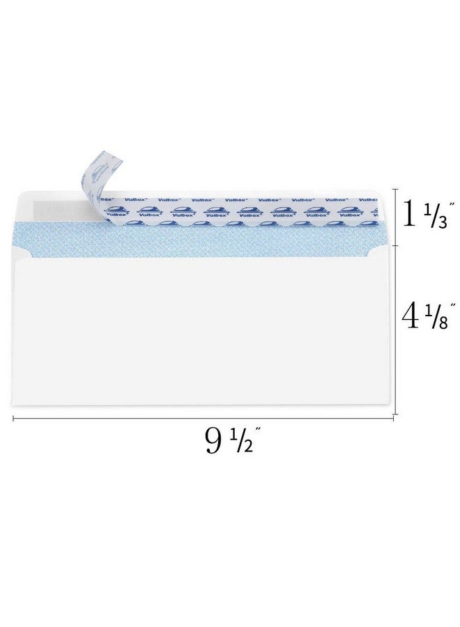 فالبوكس #10 مظاريف أمان ذاتية الغلق، نمط تظليل أمان بدون نوافذ رقم 10، مظاريف بريدية آمنة، مقاس 4-1/8 × 9-1/2 بوصة، 24 رطلاً من المظاريف التجارية البيضاء، 200 مظروف - Image 2