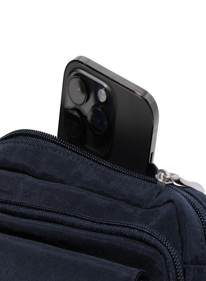 Baggallini Modern Double Zip Crossbody, French Navy Twill - Image 5