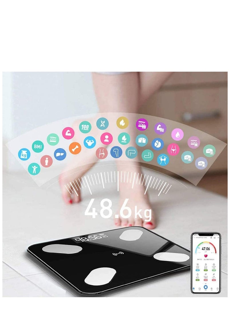 Excefore - Weight Scales Smart Body Fat Body Composition Scales BMI Analyzer Bluetooth Electronic Weighing Scale, Body Composition Monitors with Smartphone App Useful Gift for Home Family - Image 1