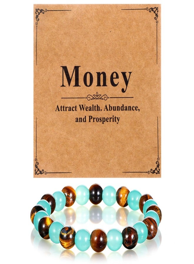 Molain Money Bracelets for Women, Wealth Attraction Feng Shui Luck Bracelet Adjustable Jade Tiger Eye Lucky Crystal Jewelry Valentines Day Gits for Her Him Sister Husband Boyfriend Birthday - Image 1