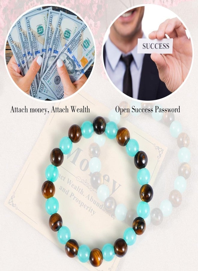 Molain Money Bracelets for Women, Wealth Attraction Feng Shui Luck Bracelet Adjustable Jade Tiger Eye Lucky Crystal Jewelry Valentines Day Gits for Her Him Sister Husband Boyfriend Birthday - Image 3