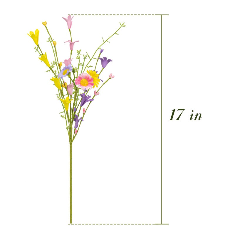 JINGHONG Artificial Spring Flowers 12 Pack Floral Picks 17â€ Tall Forsythia Stems with Berries for Flower Arrangements Centerpieces Indoor Outdoor Decorations - Image 4