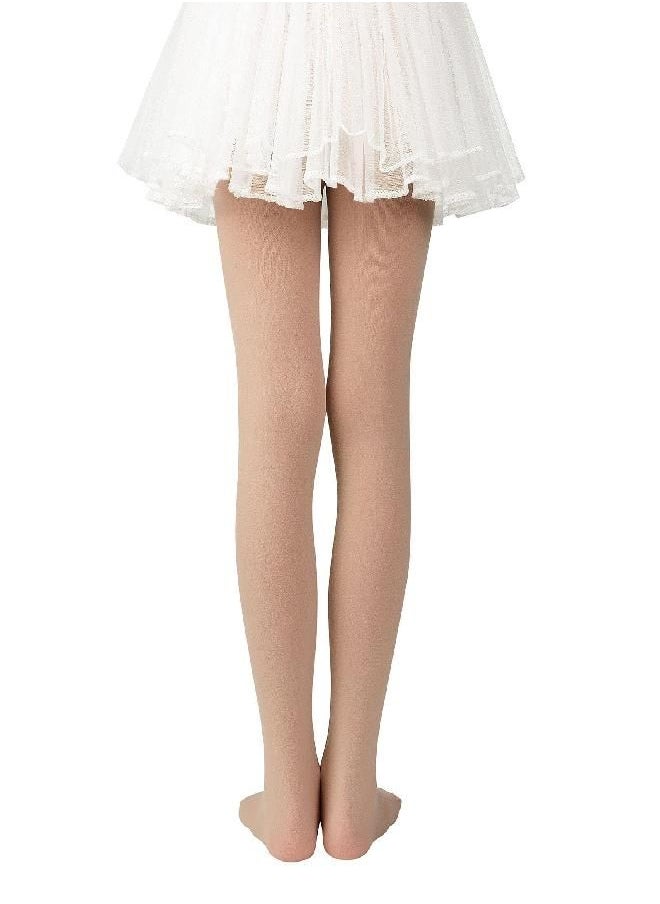 American Trends Ballet Tights for Girls Dance Tights Toddler Girls Leggings Ultra Soft Kids School Uniform Stretchy Tights 01 Pack Nude 3-6 Years  - Image 3
