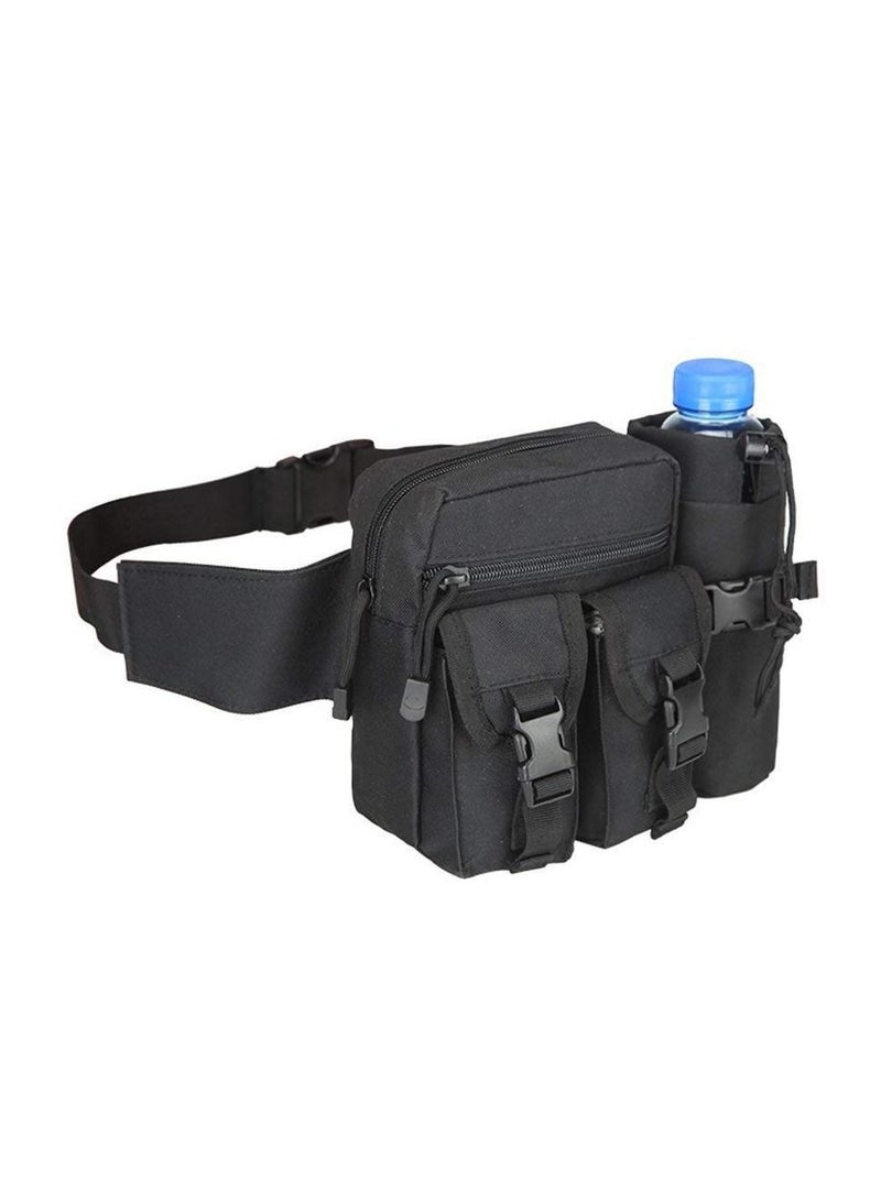 Waist Bag Sports Waterproof Waist Pack with Water Bottle Pocket Holder Running Belt Pouch Pack for Hiking Cycling Camping Climbing Travel - Image 1