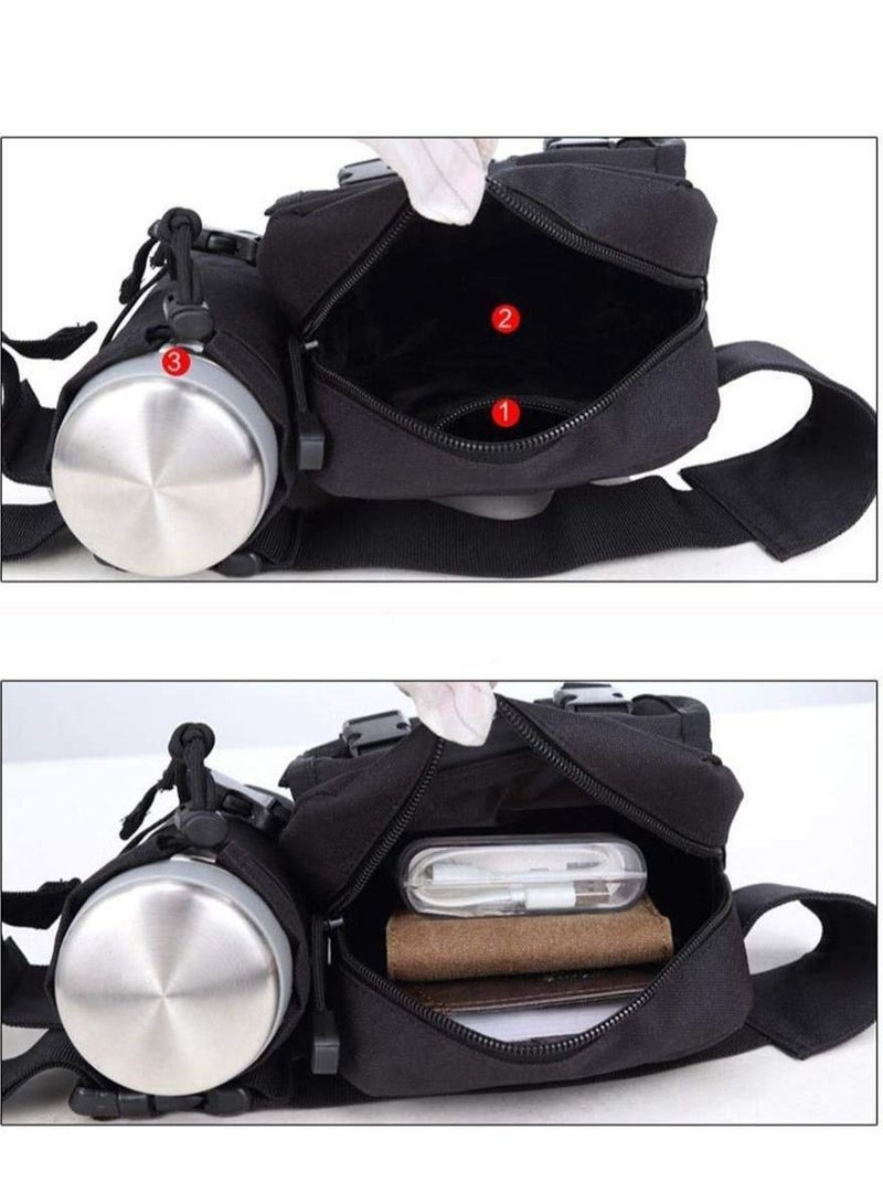 Waist Bag Sports Waterproof Waist Pack with Water Bottle Pocket Holder Running Belt Pouch Pack for Hiking Cycling Camping Climbing Travel - Image 3