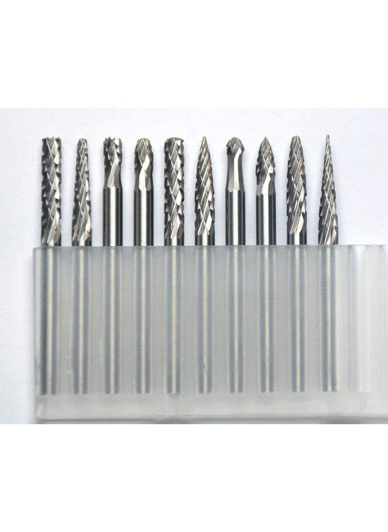 DIY Crafts Diy Crafts CTDIYHI27108 Burrs Set for Dremel Accessories Milling Cutter Drill Bit Engraving Bits Pack of 1 Pc Pack of 1 Set 10 Multicolor  - Image 2