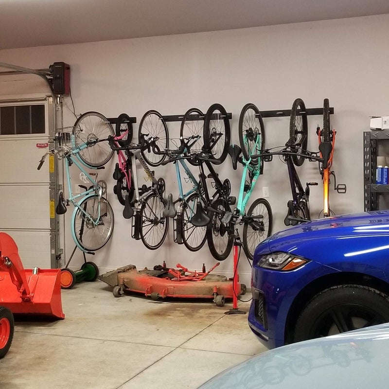 StoreYourBoard Virginia Bike Co BLAT 8 Bike Racks, Garage Wall Mount Bike Storage, Heavy Duty Solid Steel Bike Hooks, up to 400lbs, 72-inch - Image 2