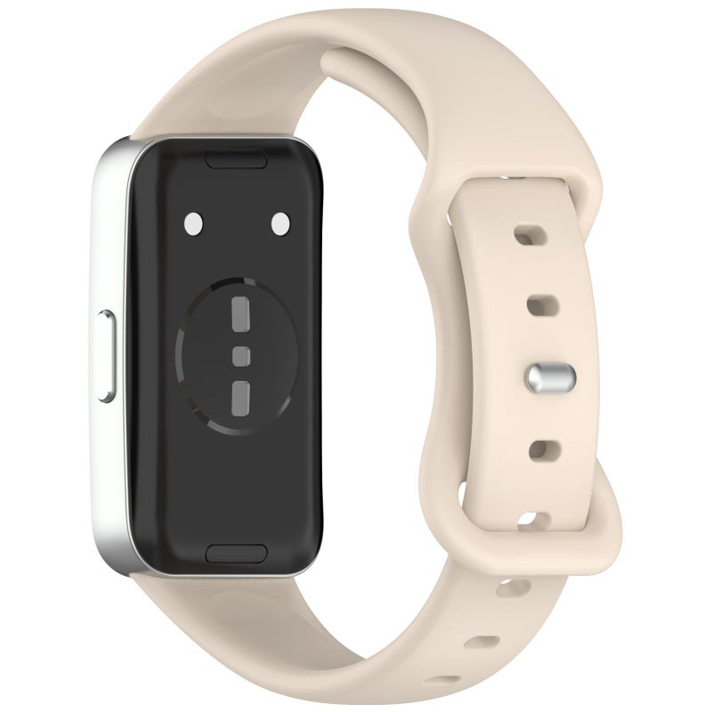 For Huawei Band 10 Butterfly Buckle Silicone Watch Band(Ivory White) - Image 2