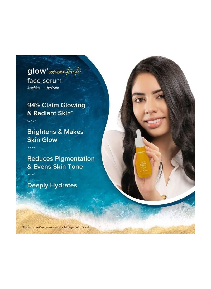 Aqualogica - Aqualogica Glow+ Concentrate Vitamin C Face Serum with Hyaluronic Acid, Vitamin C & Papaya - Glow Serum for Men & Women | Glowing Skin, Skin Brightening & Non Sticky -30ml - Image 1