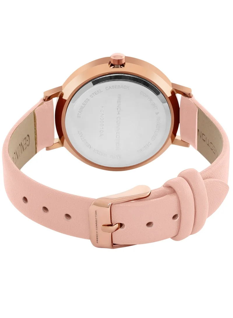 French Connection French Connection Analog Dial Women's Watch, Rose Gold Dial
