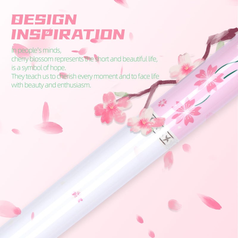 CUEELF Pink Pool Cue Stick 58inches Canadian Maple Billiard Cue Sticks Professional Pool Stick Gifts for Women and Ladies (Pink Flower, 20 oz) - Image 5