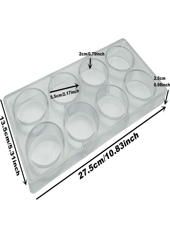 Goldbaking Reusable Polycarbonate Round Plain Cookie Chocolate Mold For Chocolate Covered Cookie Making Deep Filled Chocolates Mould Plastic Cylinder Candy Making Mold Compatible with Oreos - Image 3