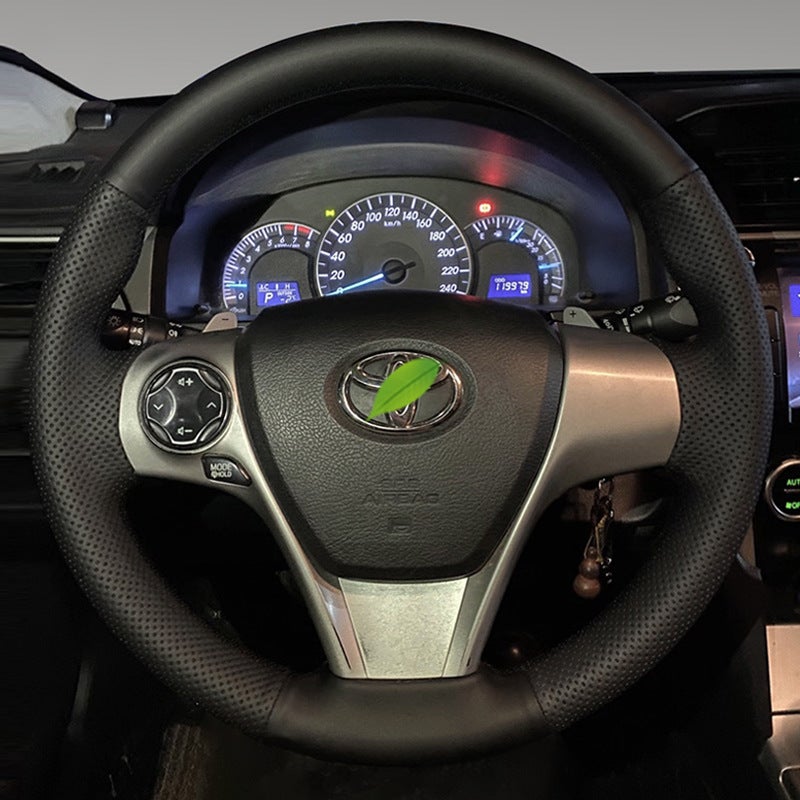 Suitable For 12-17 Camry Junrui Hand Sewing Steering Wheel Handle Cover Special Car Special Comfortable Grip For Four Seasons - Image 1