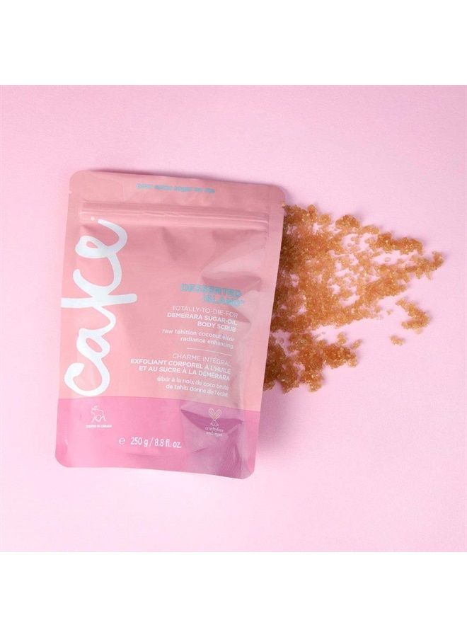 Cake Beauty Desserted Island Vegan Body Sugar Scrub - Shea Butter, Demerara Sugar & Coconut Oil - Gentle Exfoliating Hand, Leg, Foot & Body Sugar Soap Scrub & Moisturizing Shower Wash for Women - Image 2