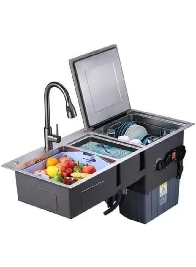 Hans Built-in Dishwasher Bowl Sink 6 Places 115cm Stainless Steel