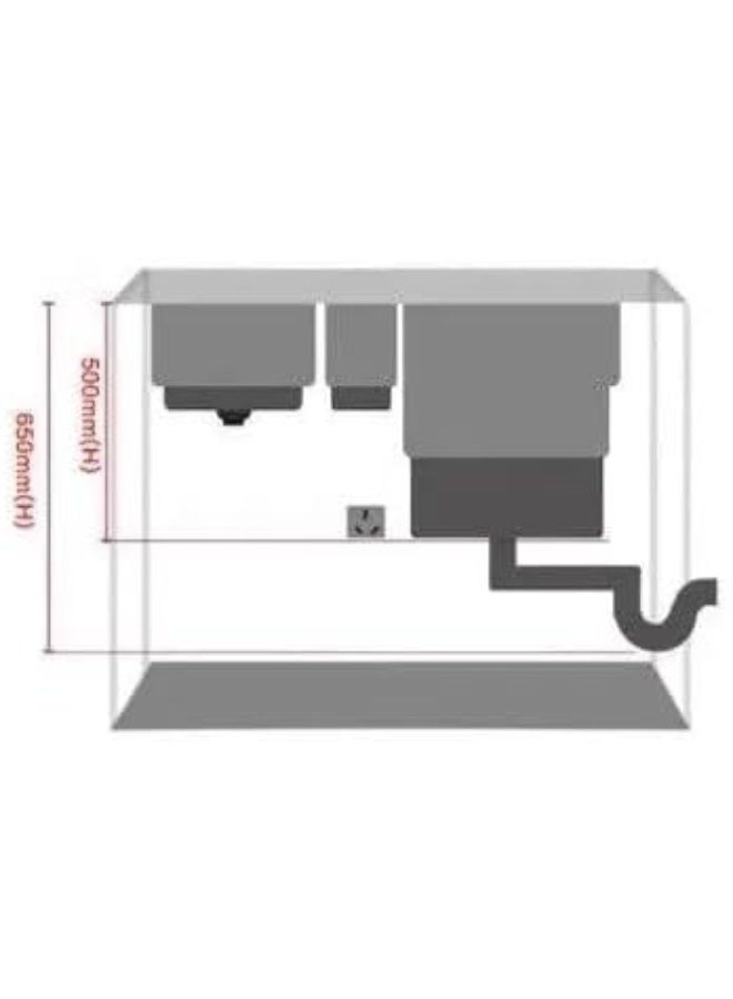 Hans HA‑3 Built‑in Dishwasher Bowl Sink, 6 Place Settings, Stainless Steel - Image 4
