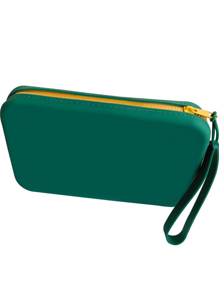 ORiTi Silicon Cosmetic Bag Makeup Storage Pouch Large Capacity Waterproof With Zipper Travel Portable Makeup Brush Bag - Image 1