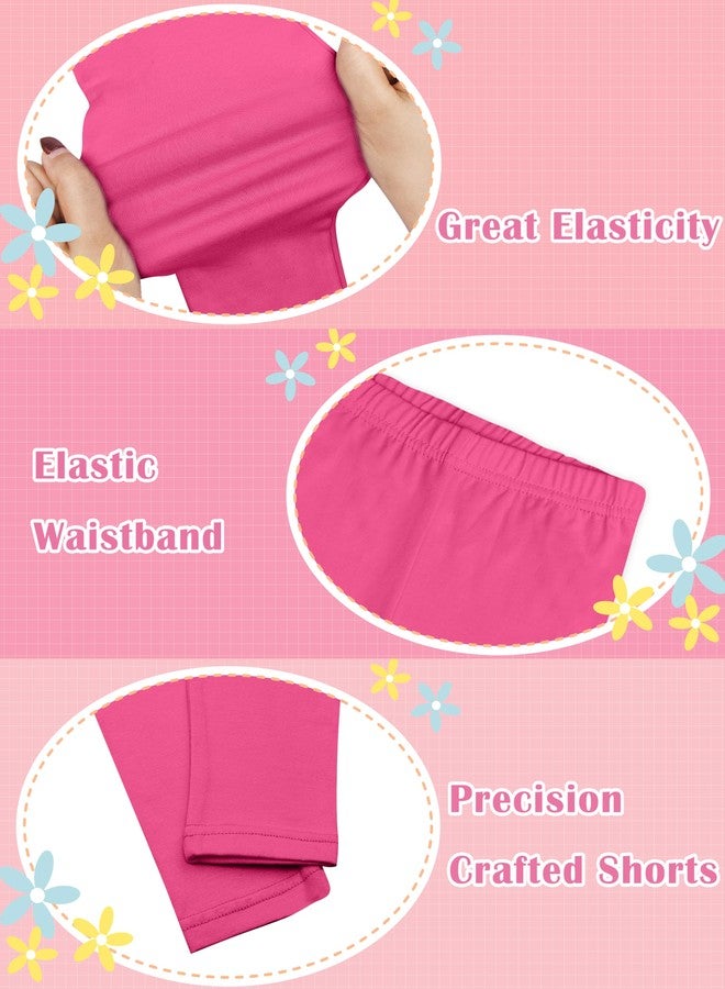 FEQO 5 Pack Toddler and Baby Girls Cotton Leggings Pants Full Length Basic Leggings Stretchy Legging Tight Pants, Black, White, Gray, Rose Red, Pink, 2 Years - Image 5