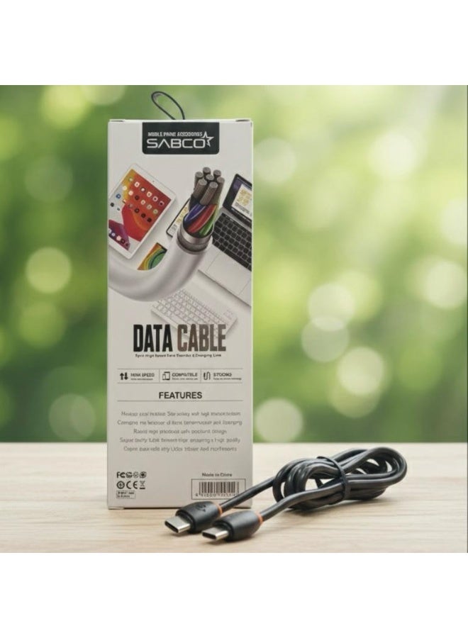 كابل بيانات USB عالي السرعة من النوع C إلى النوع C - متين وعالمي للمزامنة/الشحن - Image 2