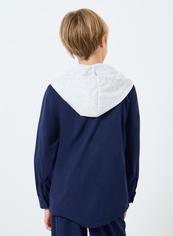 ستايلي جاكيت شاكيت بغطاء رأس من الكوردروي - Image 5