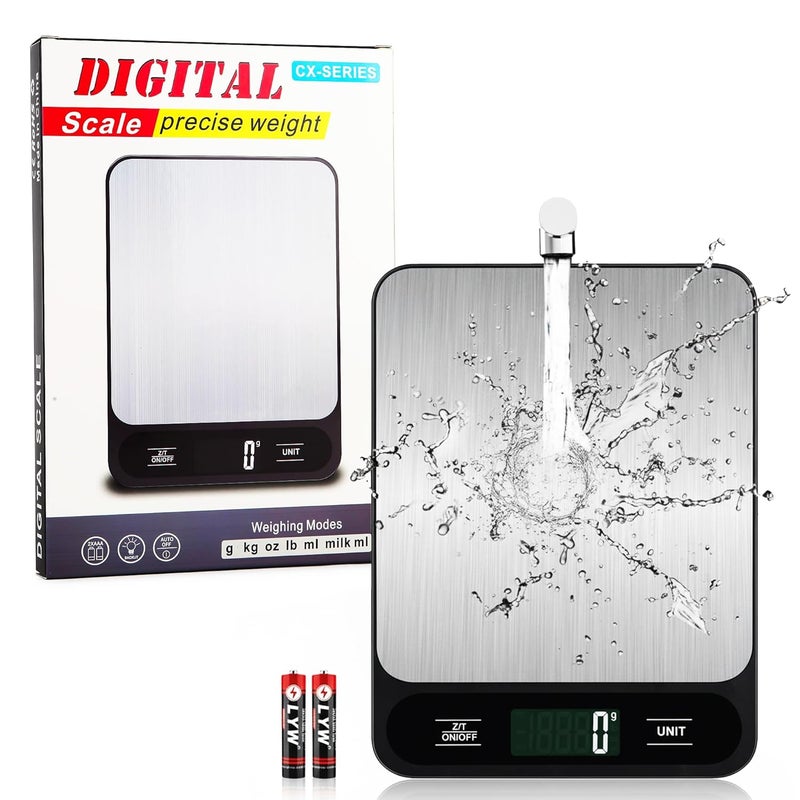 Waterproof Digital Kitchen Scale 15kg 鈥?Stainless Steel Food Scale with Tare Function - Image 1